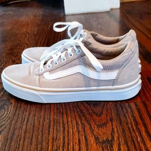 VANS Beige Canvas Old Skool Women's Sneaker